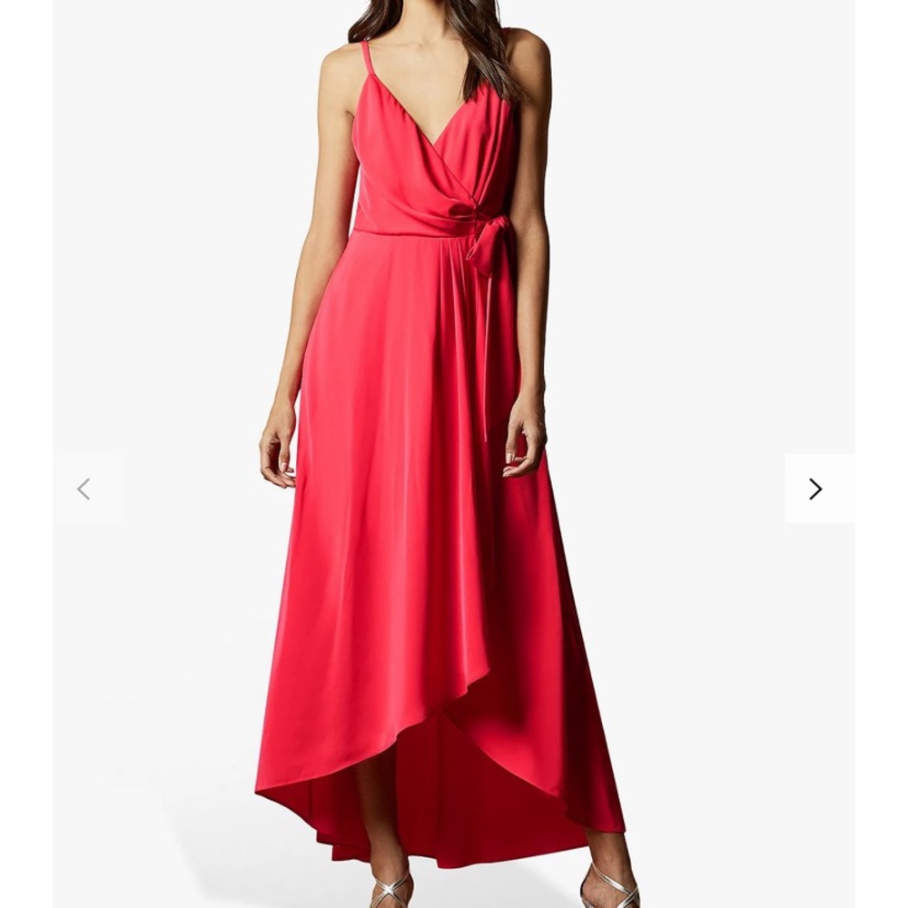 Ted Baker: pink color dress. Style: LEAANAH Sleeveless wrap dress. Size 1 (US 4)